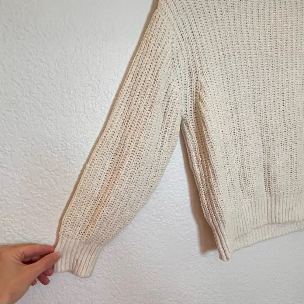 Aritzia Wilfred Essential Chenille Sweater in Oak size XS